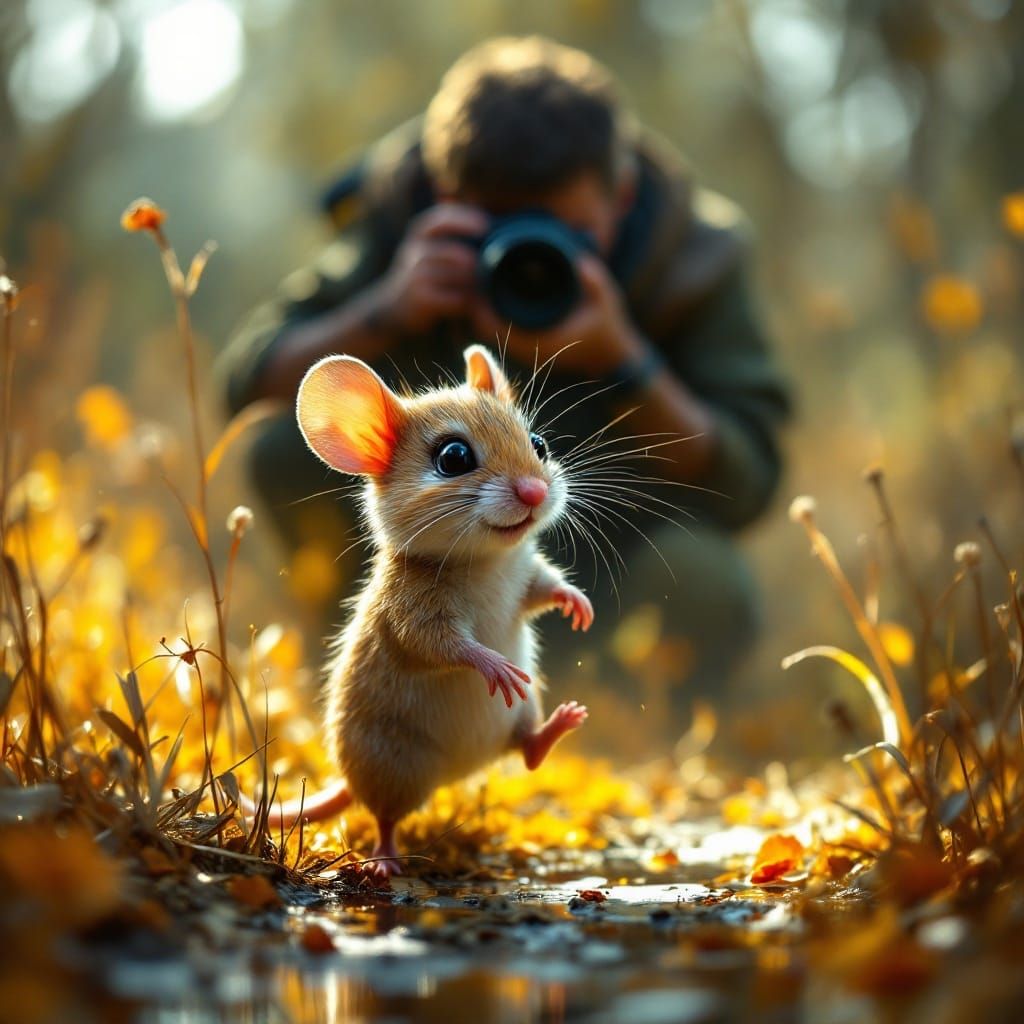 A Whimsical Moment Caught in Mid-Air