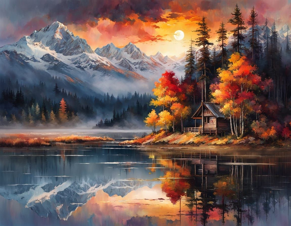 Sunset's Solitary Haven: Reflections of Forgotten Dreams