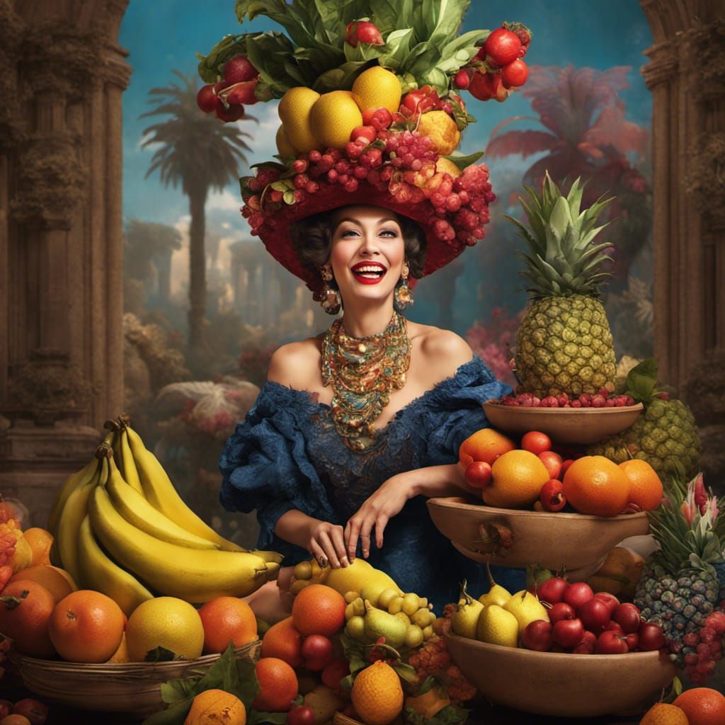 Carmen Miranda's Fruit Hat in Baroque Style