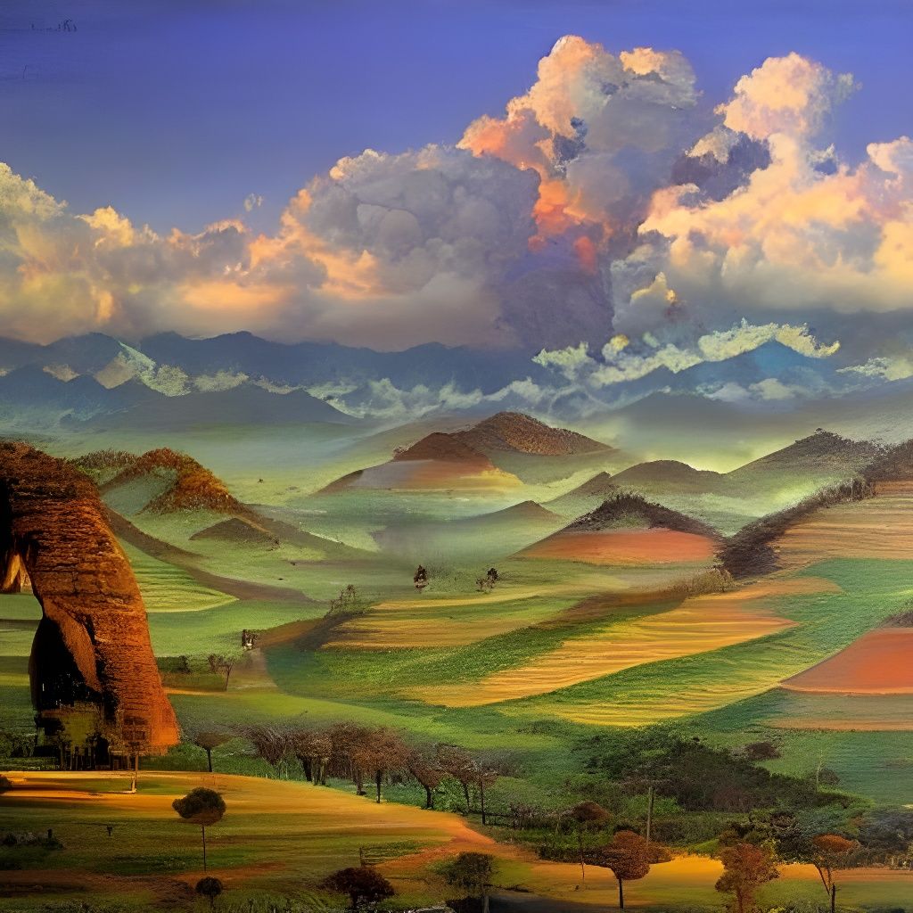 Indonesia Landscape Oil Painting by James Gurney