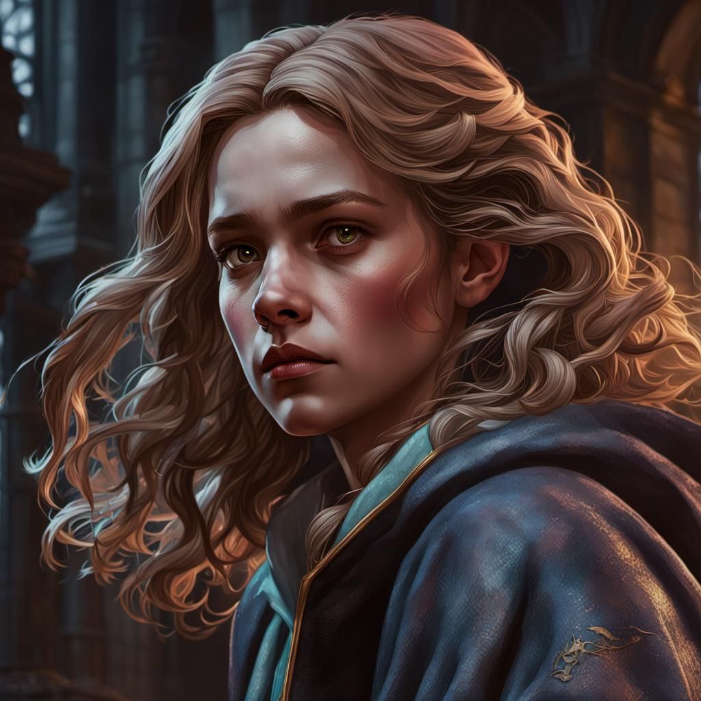 Hermione Granger Studies Dark Arts, Artstation Style