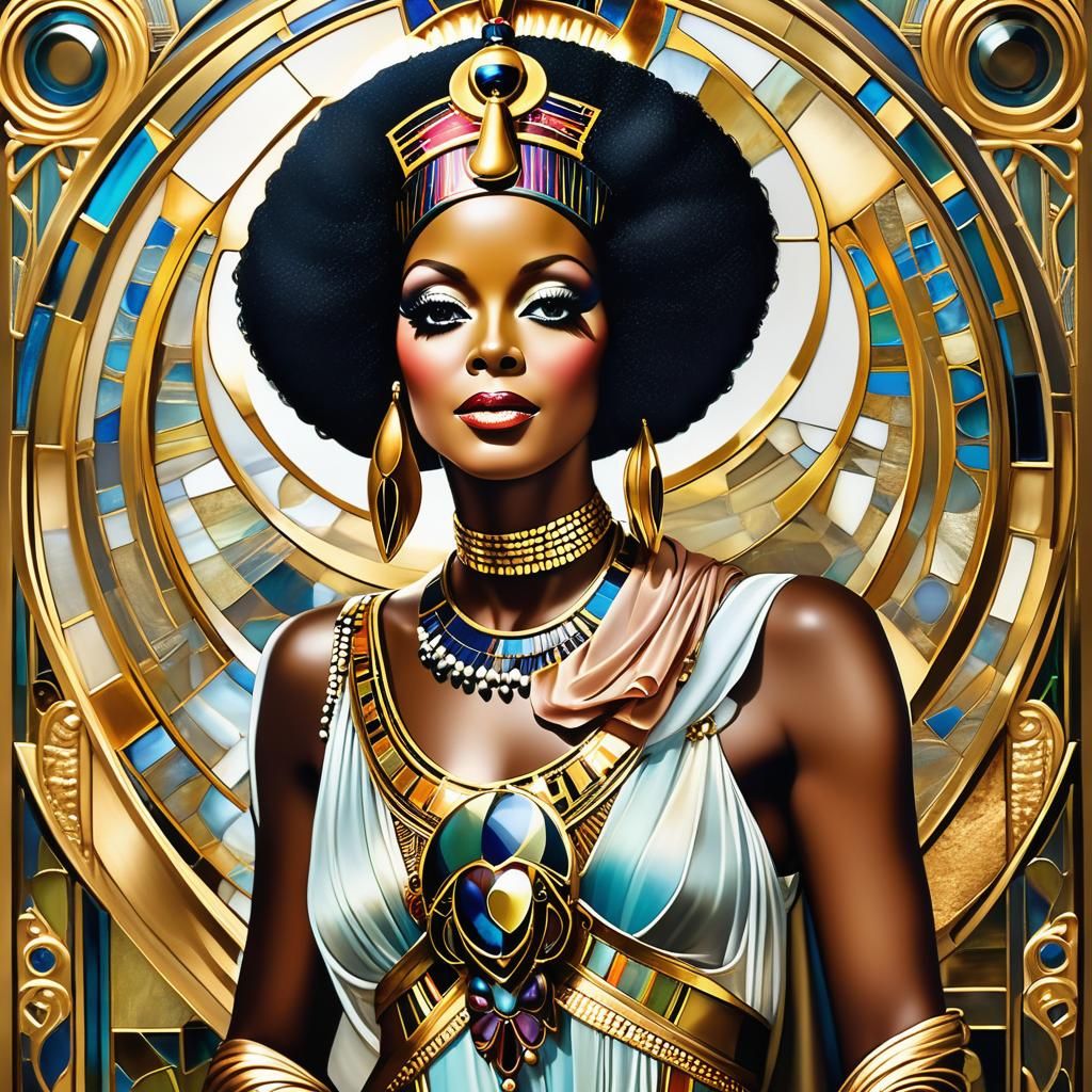 Diana Ross as Tutankhamun in Rubens Style