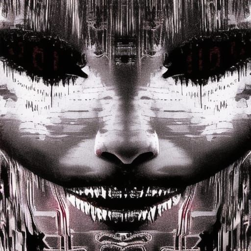 Sinister Horror Picture in Junji Ito Style