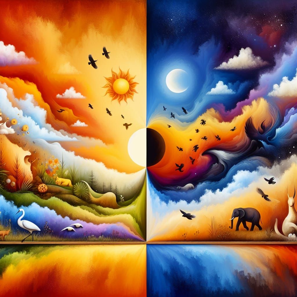 Harmonious Duality: Day and Night in Balance