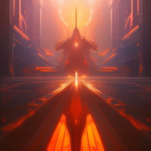 Dawn Concept Art in Orange and Teal