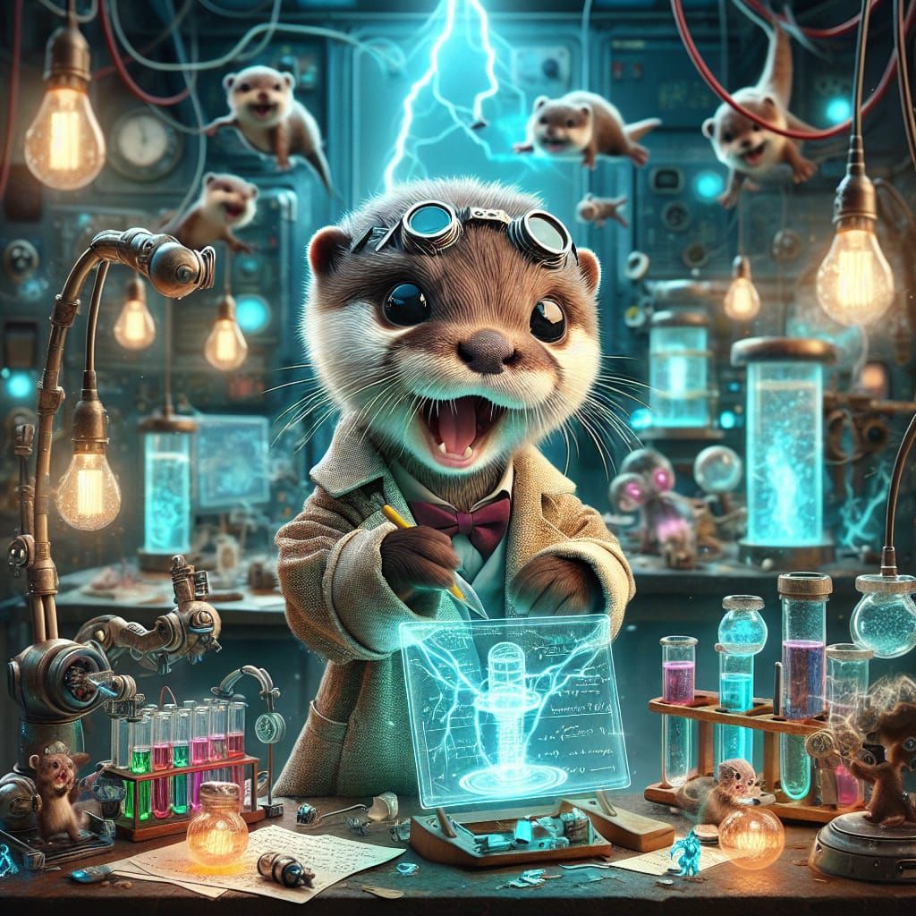 Verrückter Wissenschaftler im Pixar style