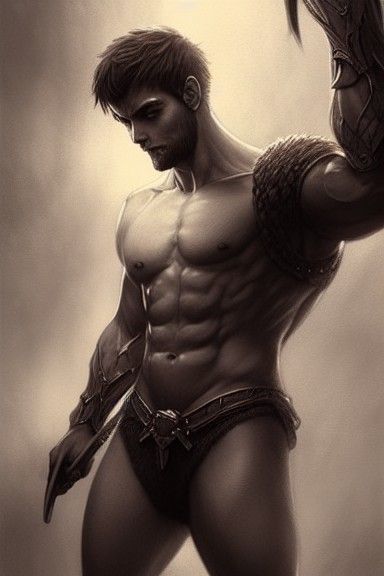 Elf Warrior Portrait in Bloody Armor