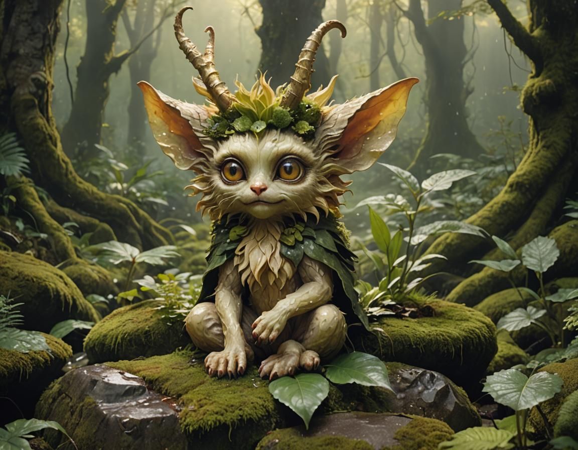 Enchanted Forest Demon in Detailed Fantasy Realism
