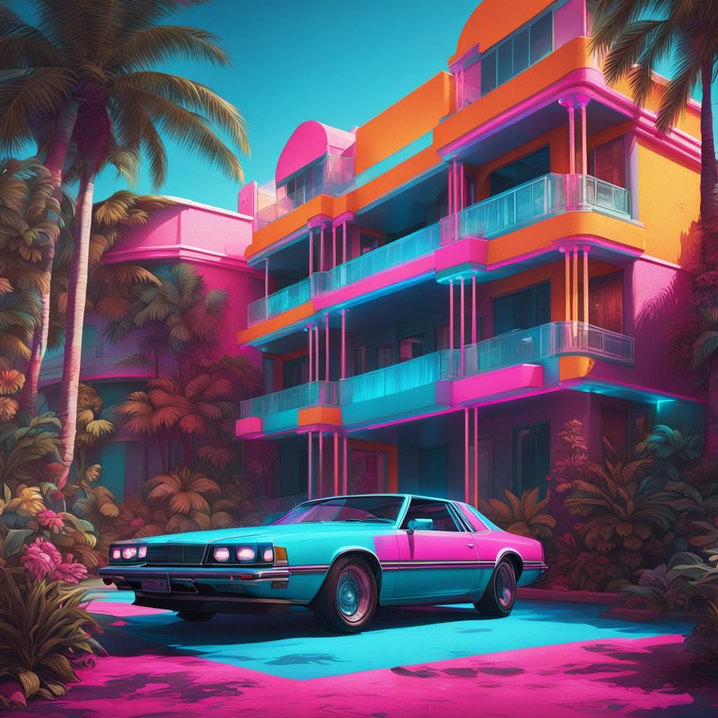 Miami Vice 80s Fantasy Concept Art