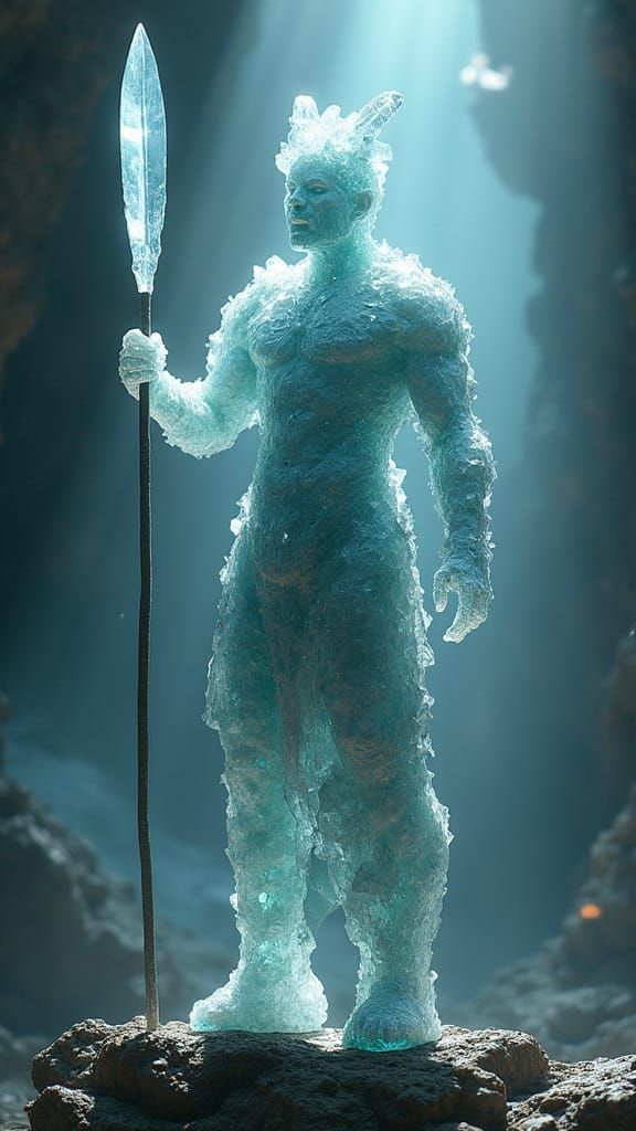 Crystal Giant Ceres with Quartz Spear in 8K