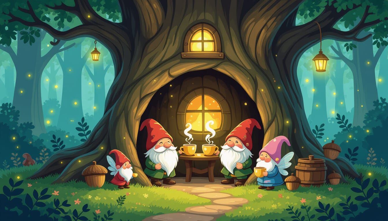 Whimsical Woodland Cafe in Ancient Tree Hollow