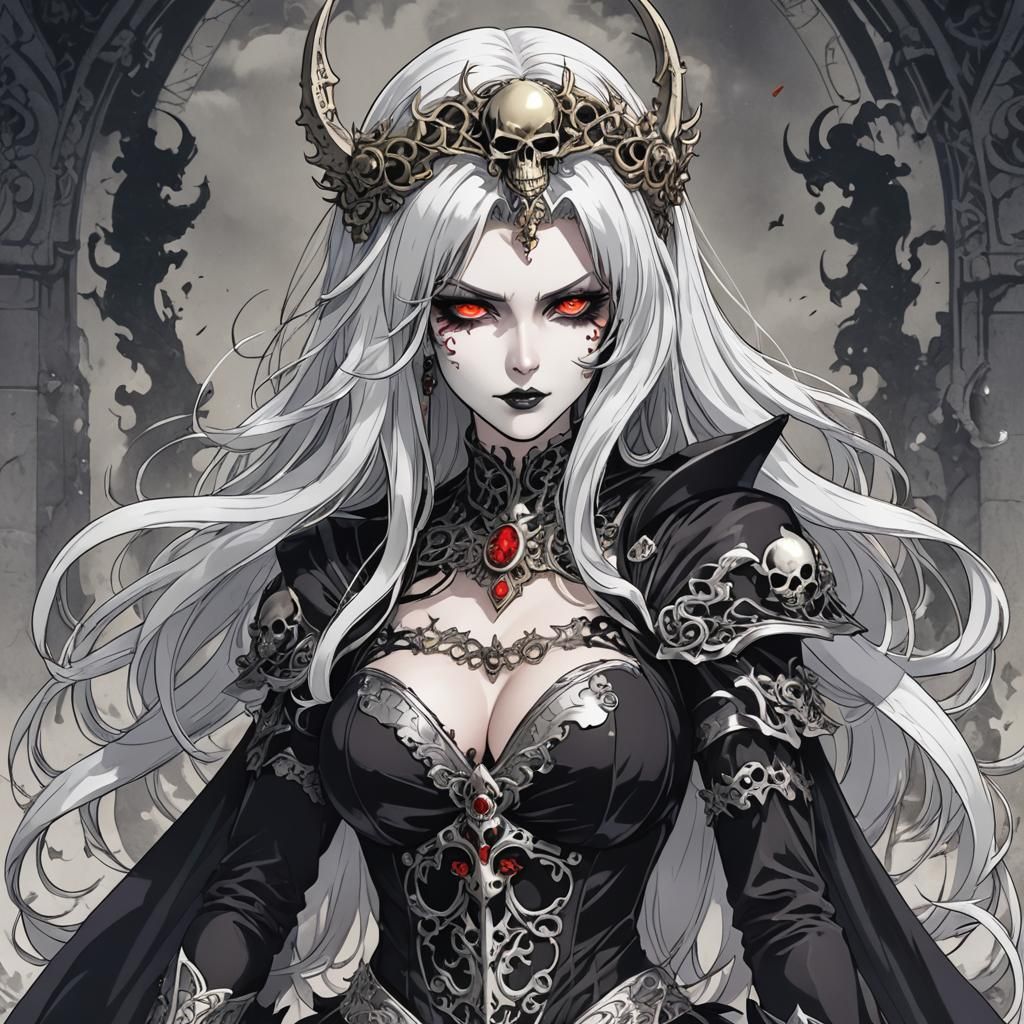 Anime Lady Death in Vibrant Style