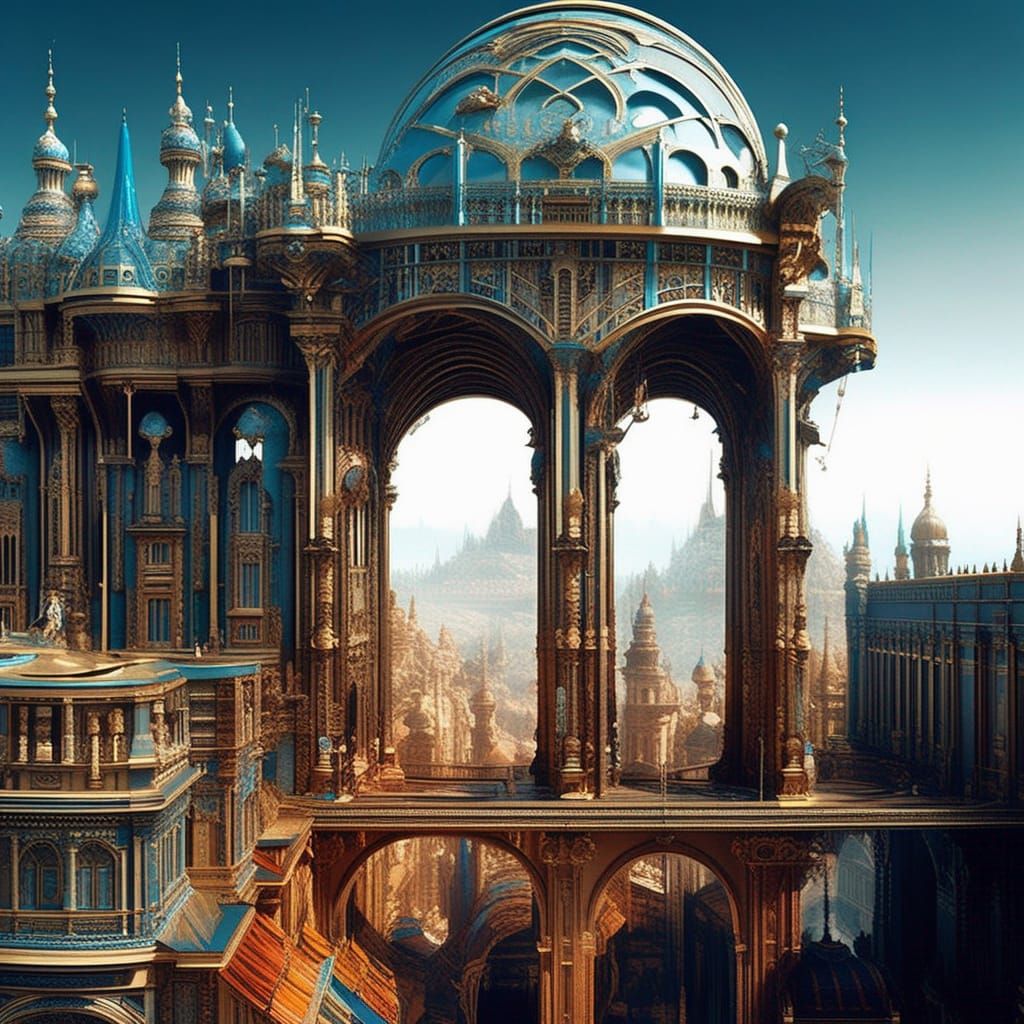 Impossible Architecture in Maximalist Style