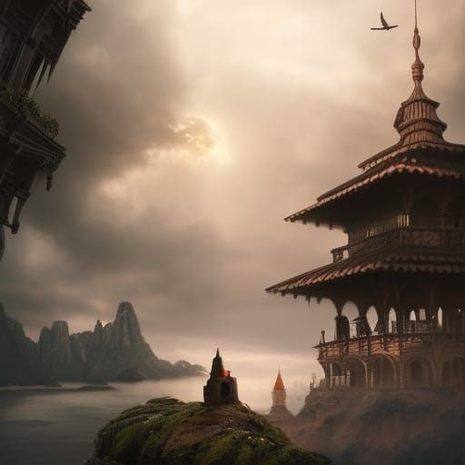 Cinematic Digital Painting of a Dreamy Happy Place