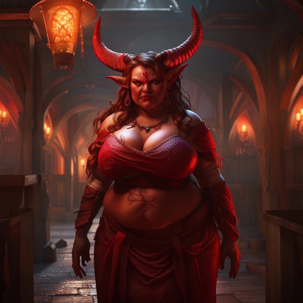 Dark Fantasy Demon Inn Maiden by Alphonse Mucha