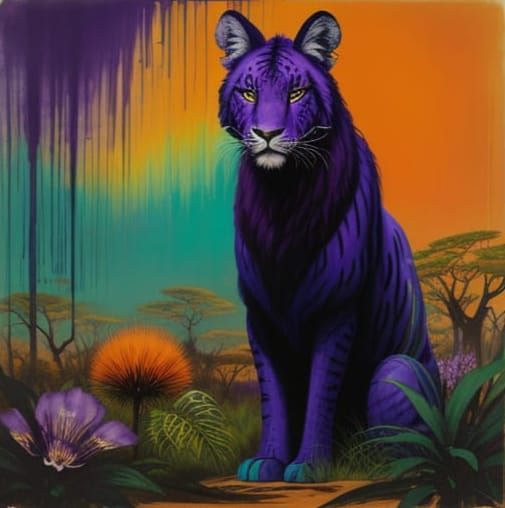 Serengeti Wildlife in Triadic Colors