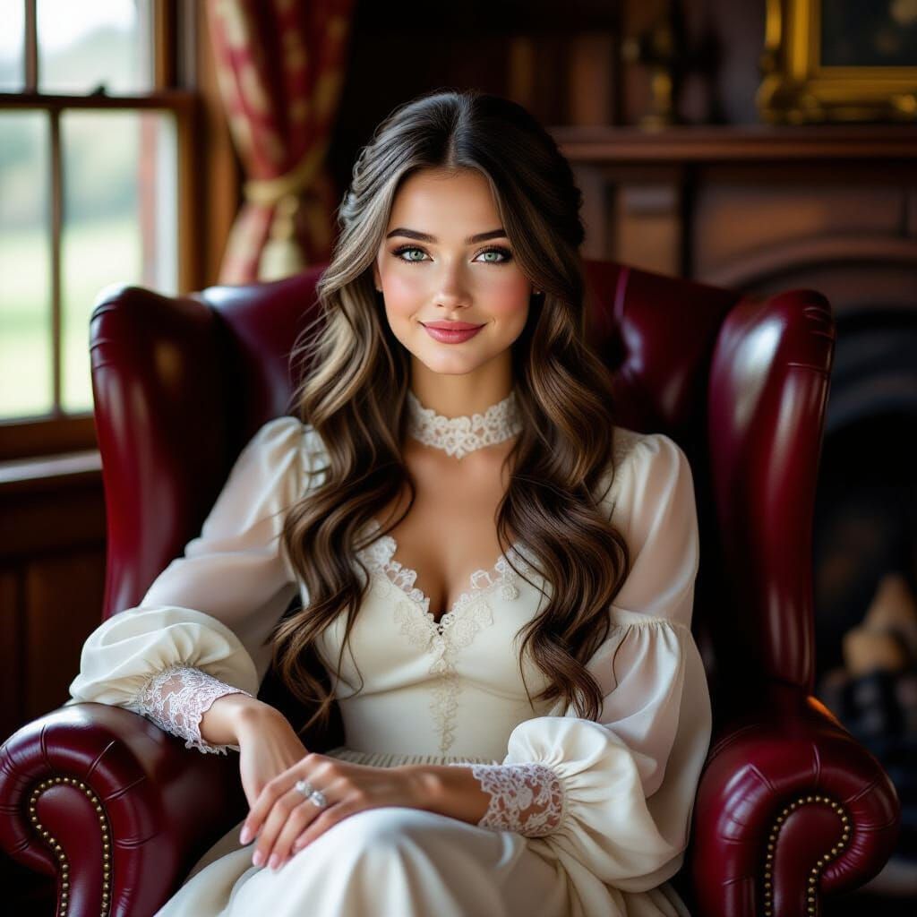 Teenage Girl Portrait in Scottish Cottagecore Style