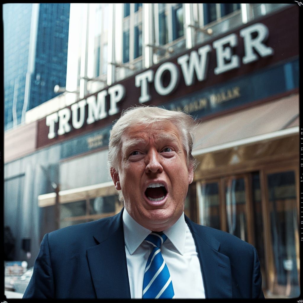 Donald Trump Shocked at Trump Tower: Film Still