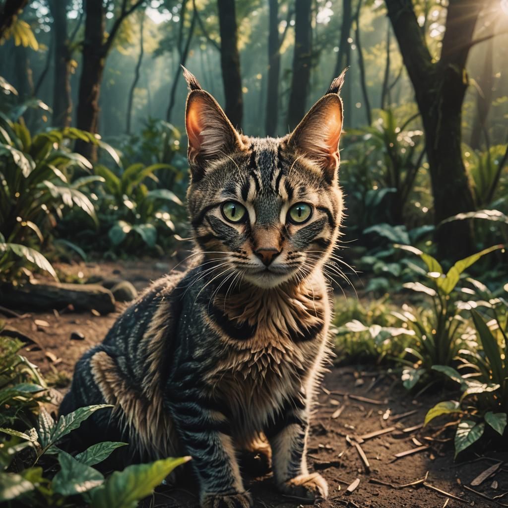 Magical Cat World in Cinematic Style