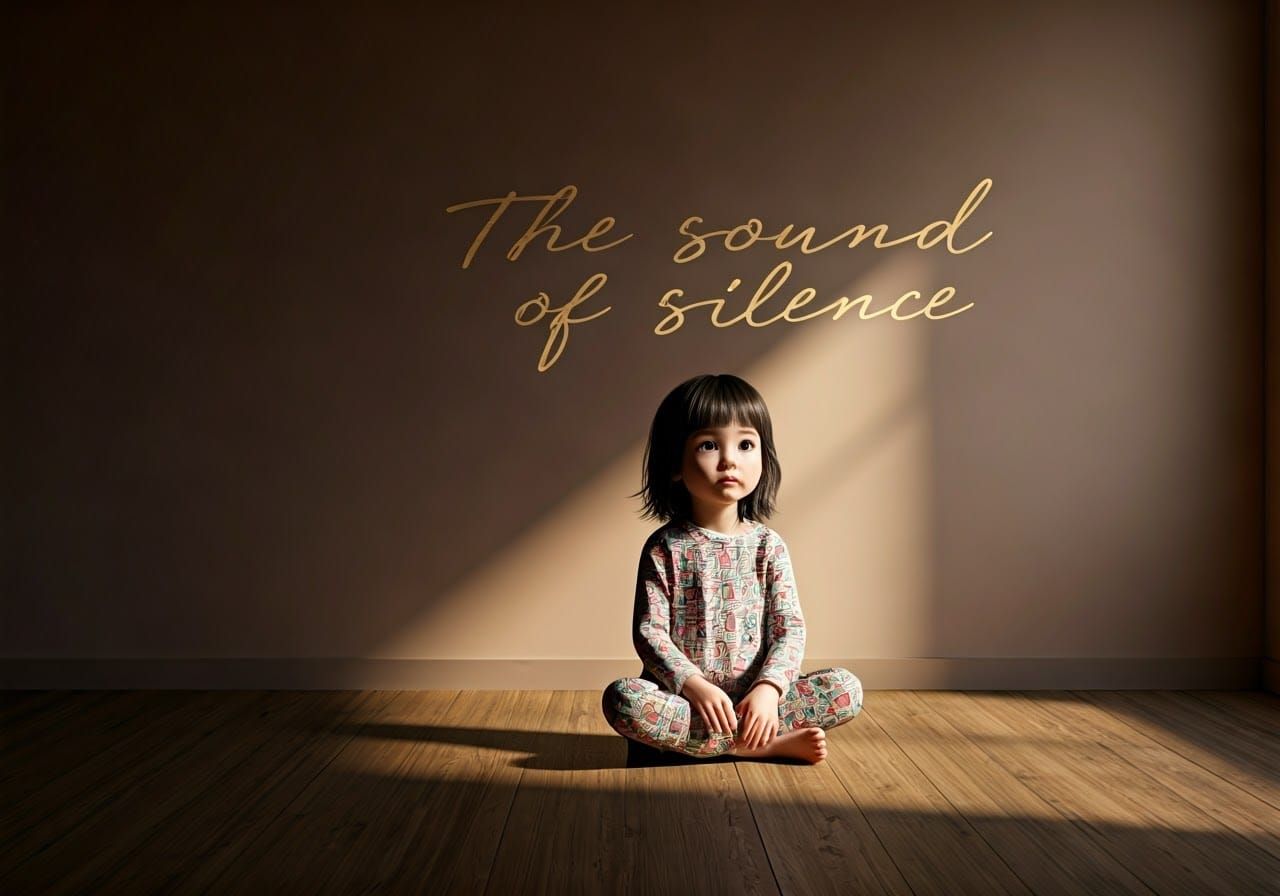 Serene Child in Whimsical, Folk-Inspired Setting