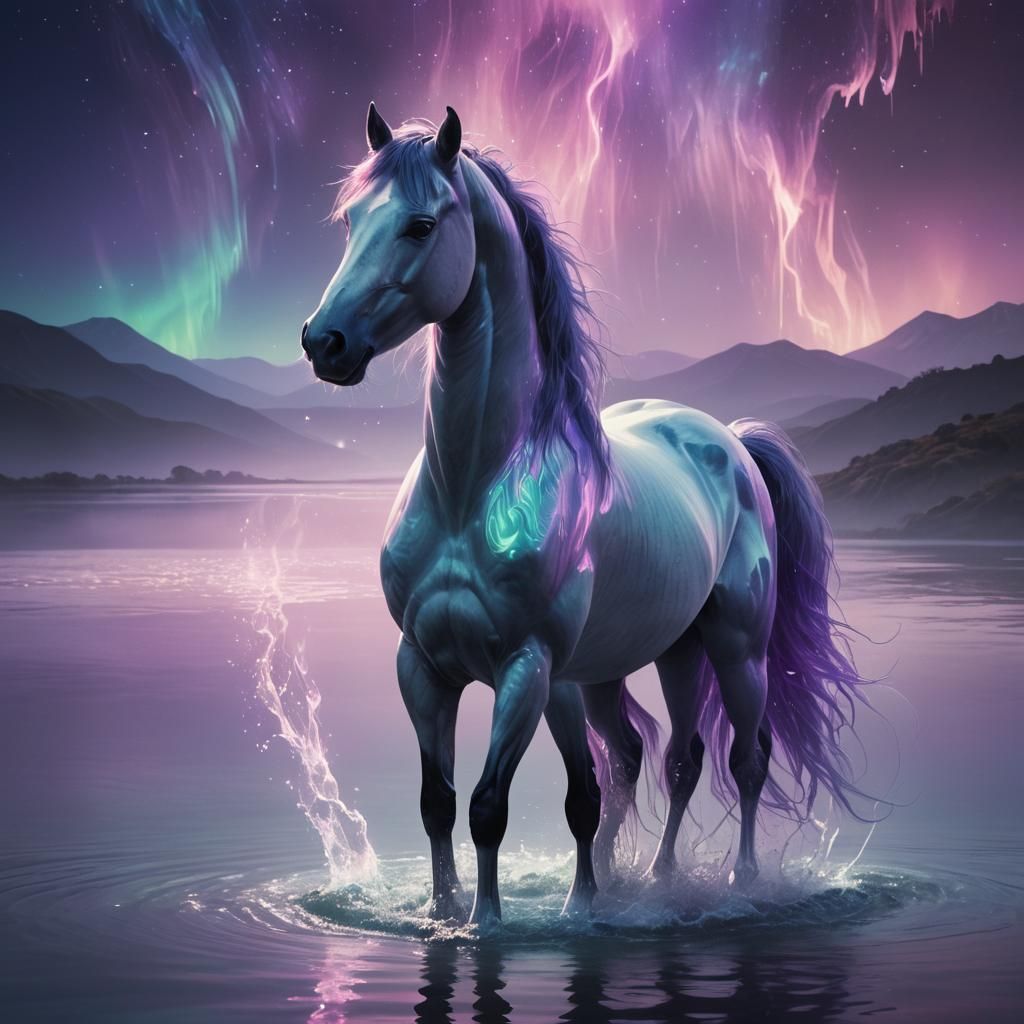 Mystical Horse Humanoid in Dreamlike Digital Art