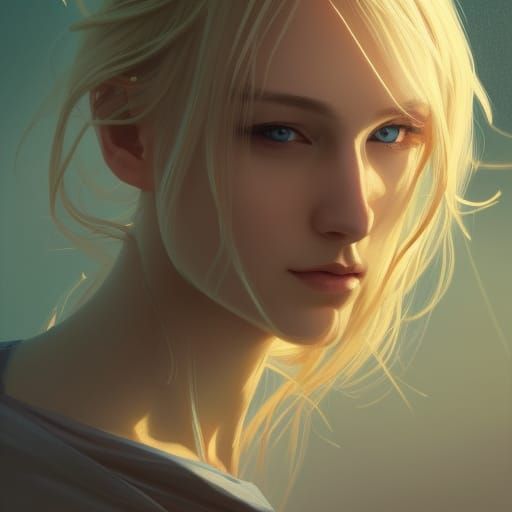 Hyperrealistic Portrait of a Blond Woman