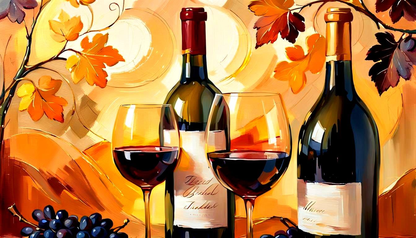 Wine Bottle Face with Glasses