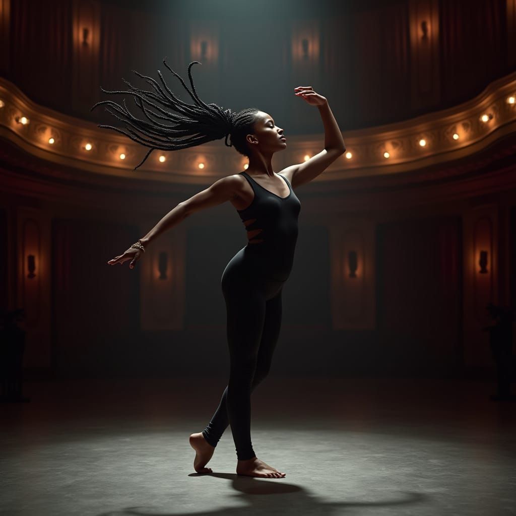 African American Dancer in Dramatic Theatre Performance