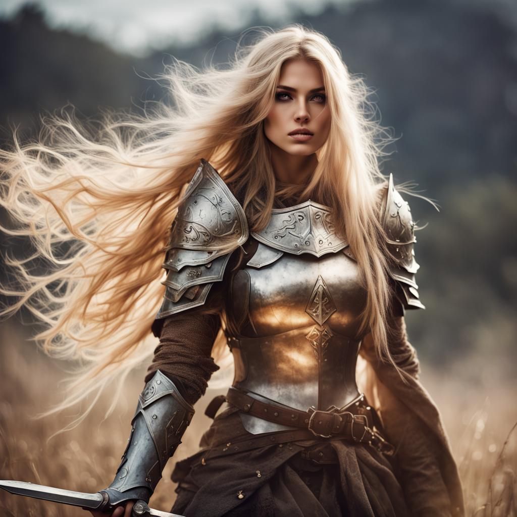 Enchanting Paladin Girl Ready for Battle