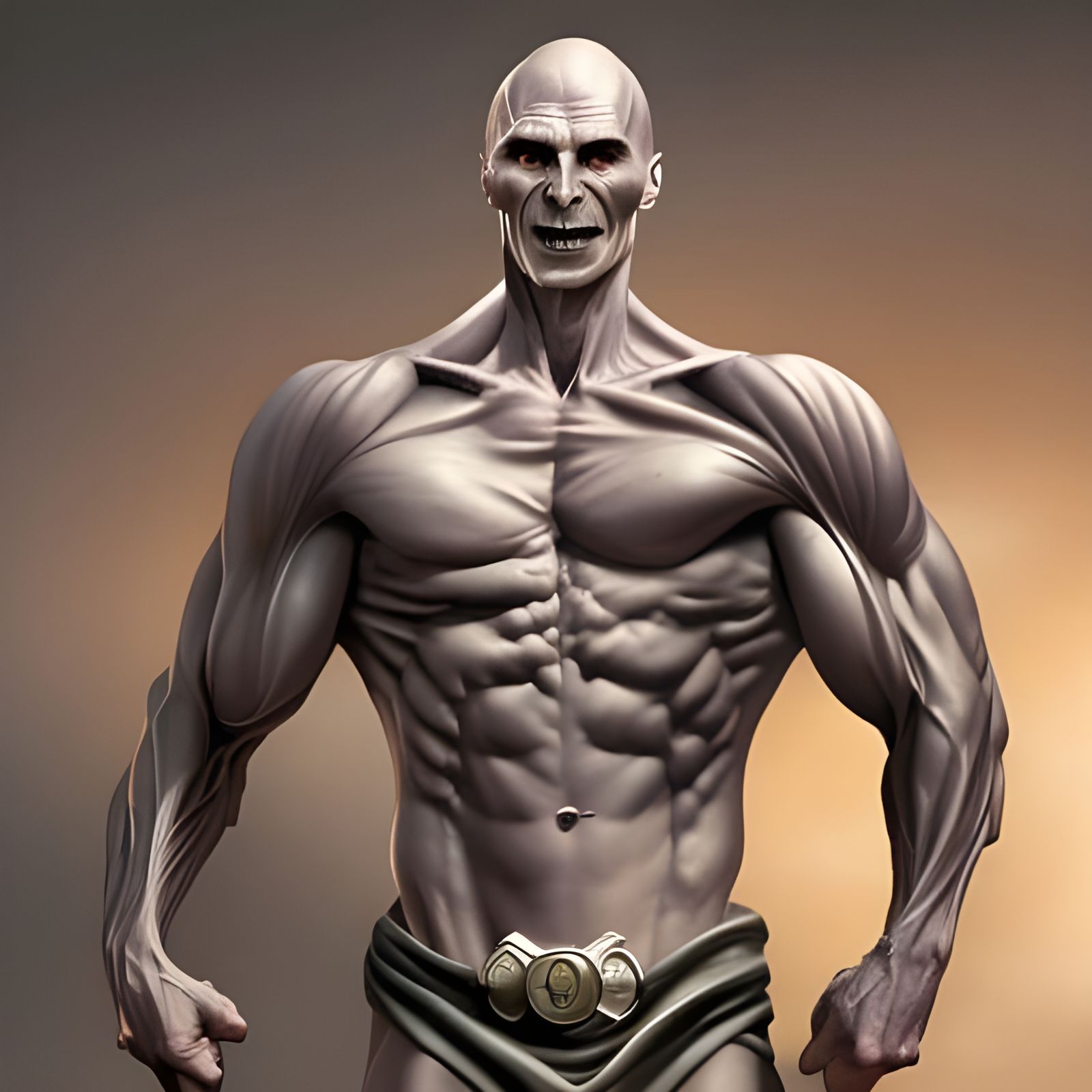 Muscular Lord Voldemort in Intricate 3D Digital Art