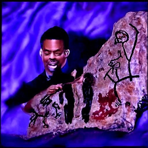 Humorous Cave Painting: An Uplifting Moment