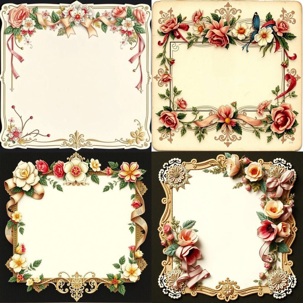 Elegant Victorian Calling Card with Floral Accents