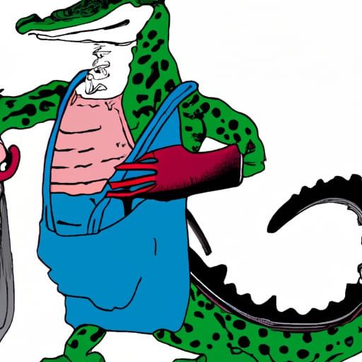 Crocodile Butcher with Lobster Claw and Shark Fin