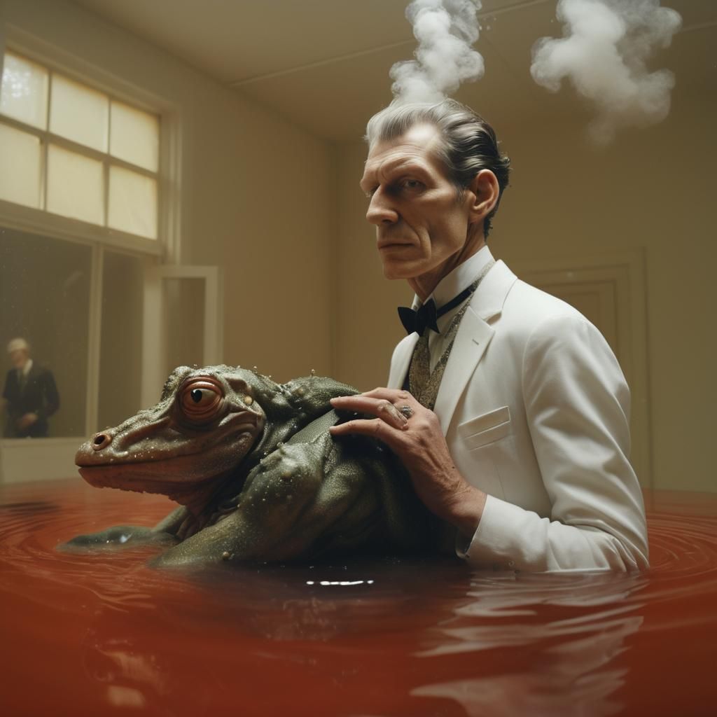 Hyperrealistic Alien Encounter in Pristine Laboratory