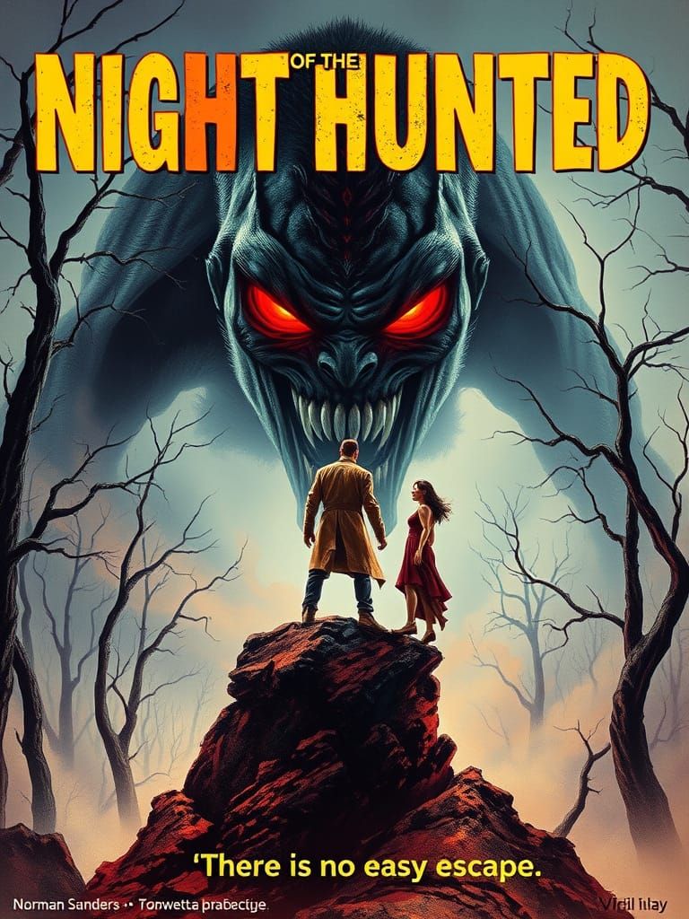 Heroic Figure Stands Against Cosmic Horror in 1950s Pulp Fic...