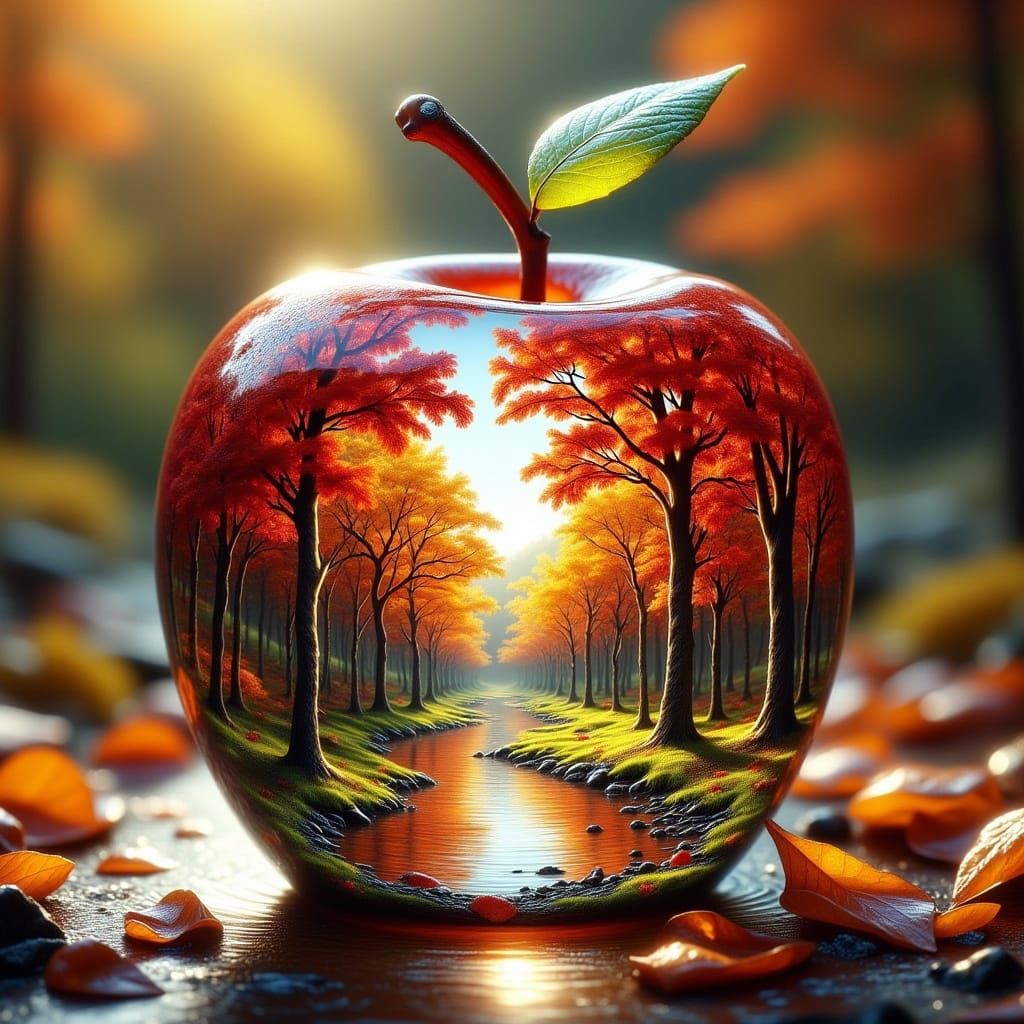 Autumn in Glass Apple