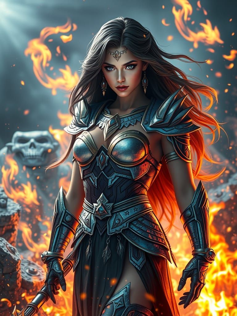 Goddess of Ice and Fire Unleashed in Turbulent Realism