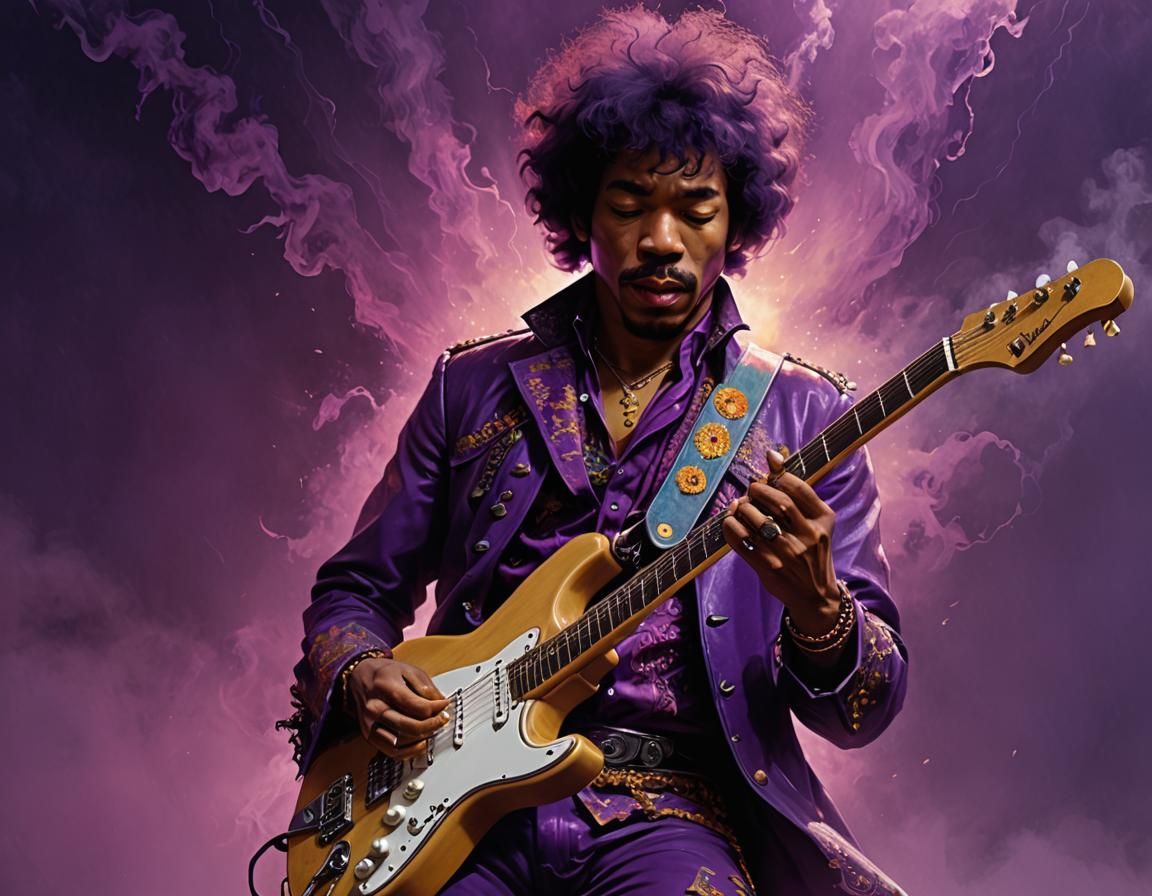 Guitar Spirit in Dense Purple Fog