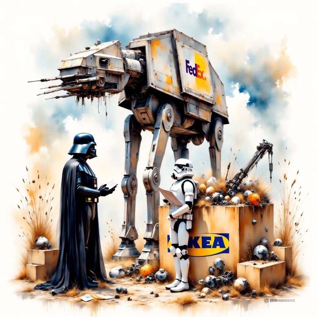 Darth Vader Assembles IKEA Furniture