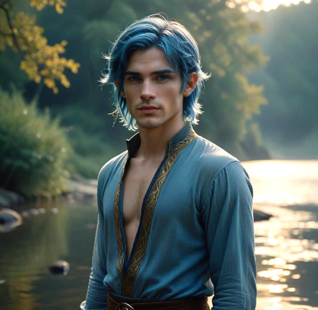 Elvish Warrior Basks in Dusk Light