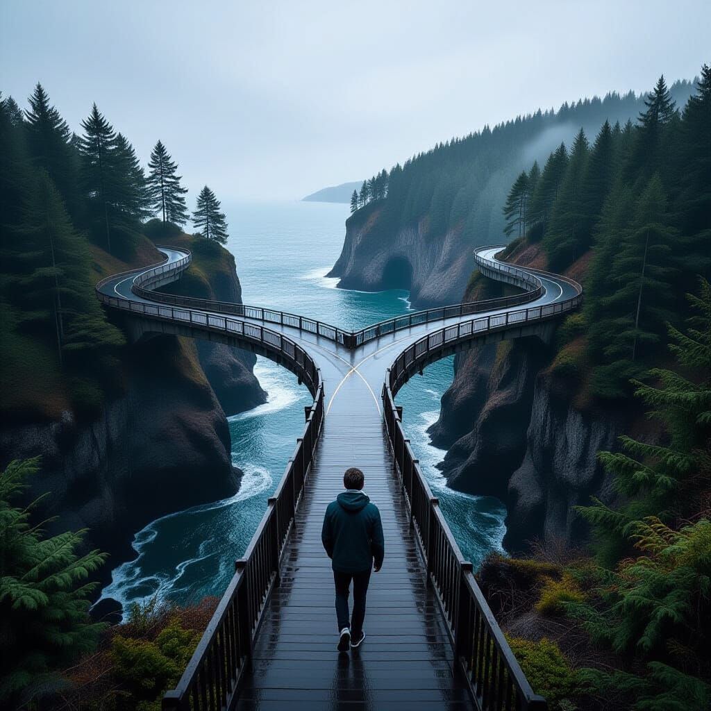 Man at Crossroads: Bridge Over the Abyss