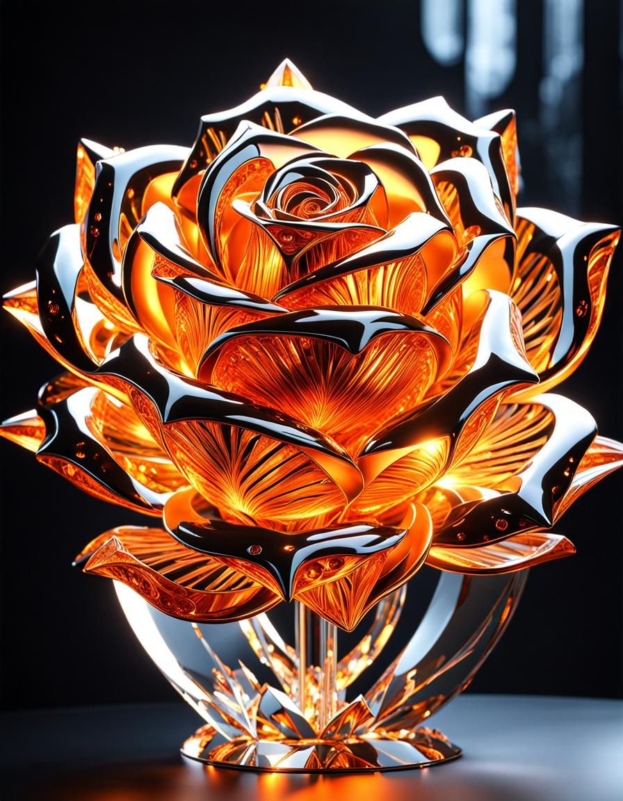 Orange Crystal Rose: A Sci-Fi Masterpiece