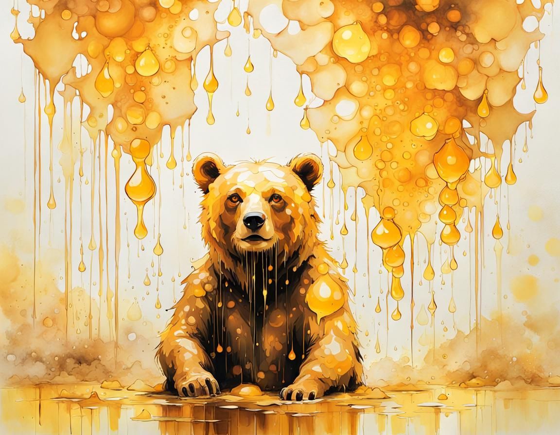 Radiant Honey Bear in Golden Light