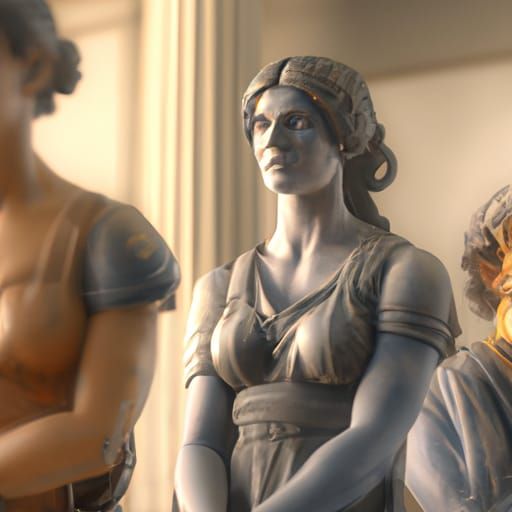 Ancient Greek Statues Museum Hall in Unreal Engine