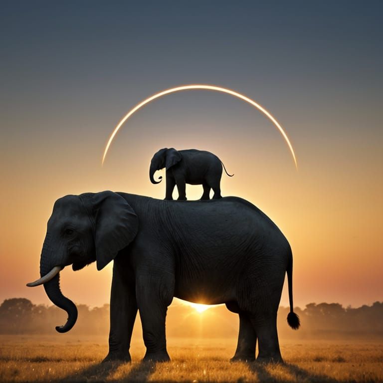 Glorious Elephant in Time-Lapse Sunflower Field