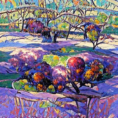 AI Generated Image of a Fruit Orchard