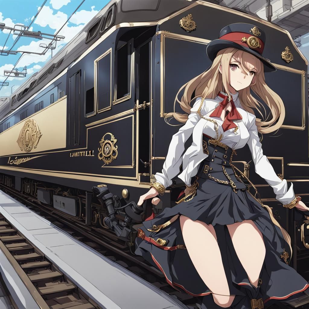 Luxury Train for Lauren Zitelli Band in Anime Style
