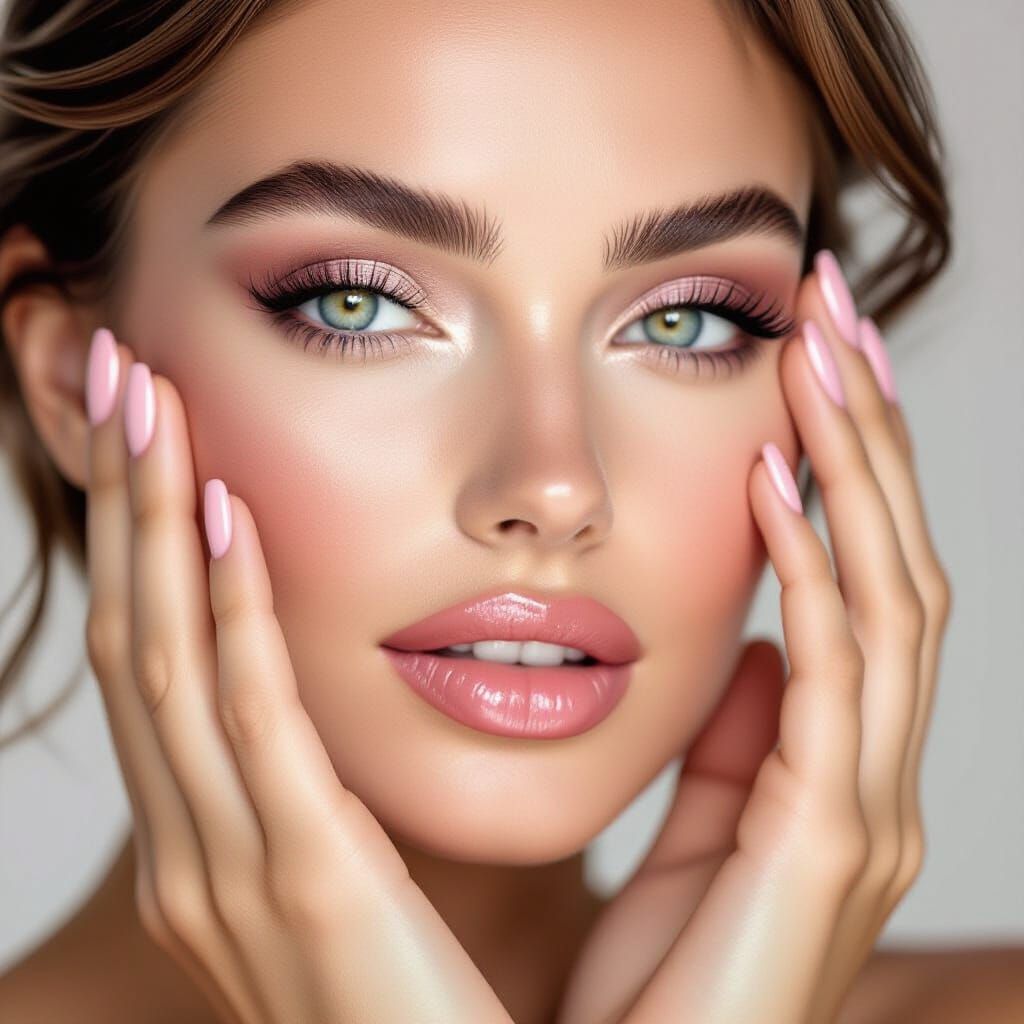 Elegant Woman's Flawless Beauty Portrait