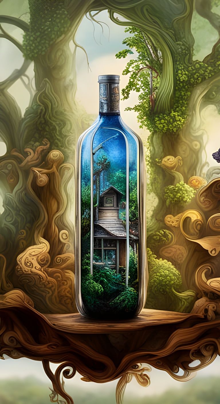 Treehouse in a Bottle: Maximalist Fantasy Landscape