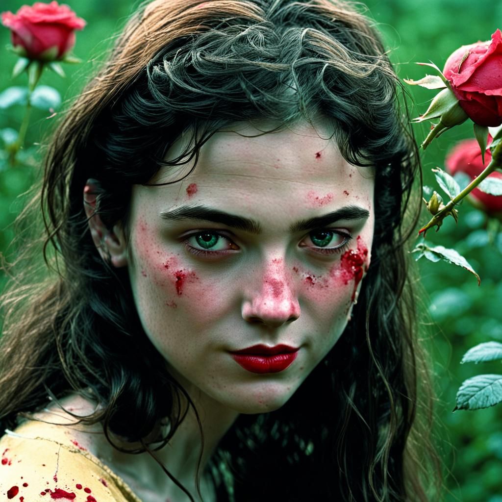 The Wild Rose: A Darkly Romantic Digital Painting